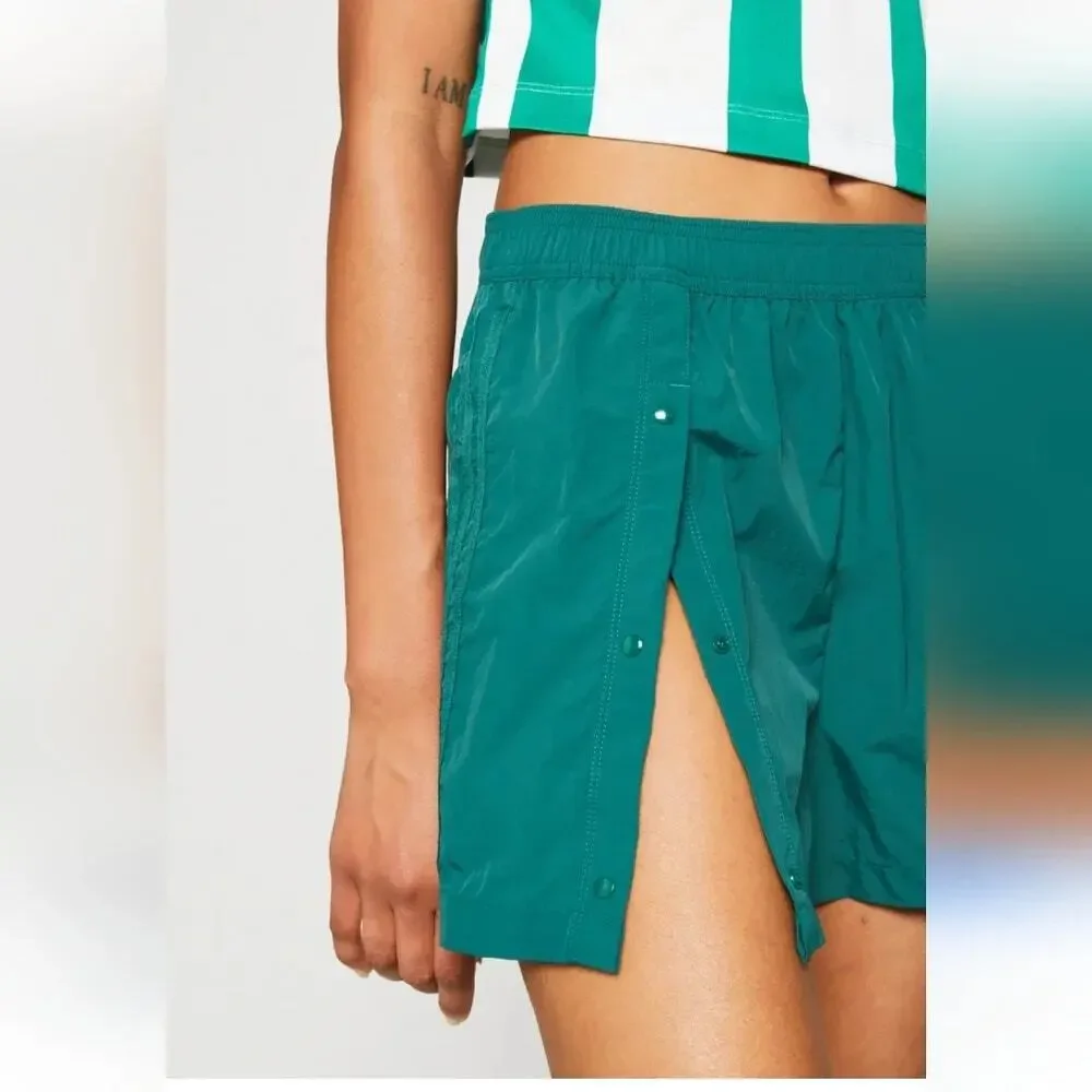 Adidas Tiro Snap-Button Football Shorts Green Women's Sz LRG - Picture 5 of 7